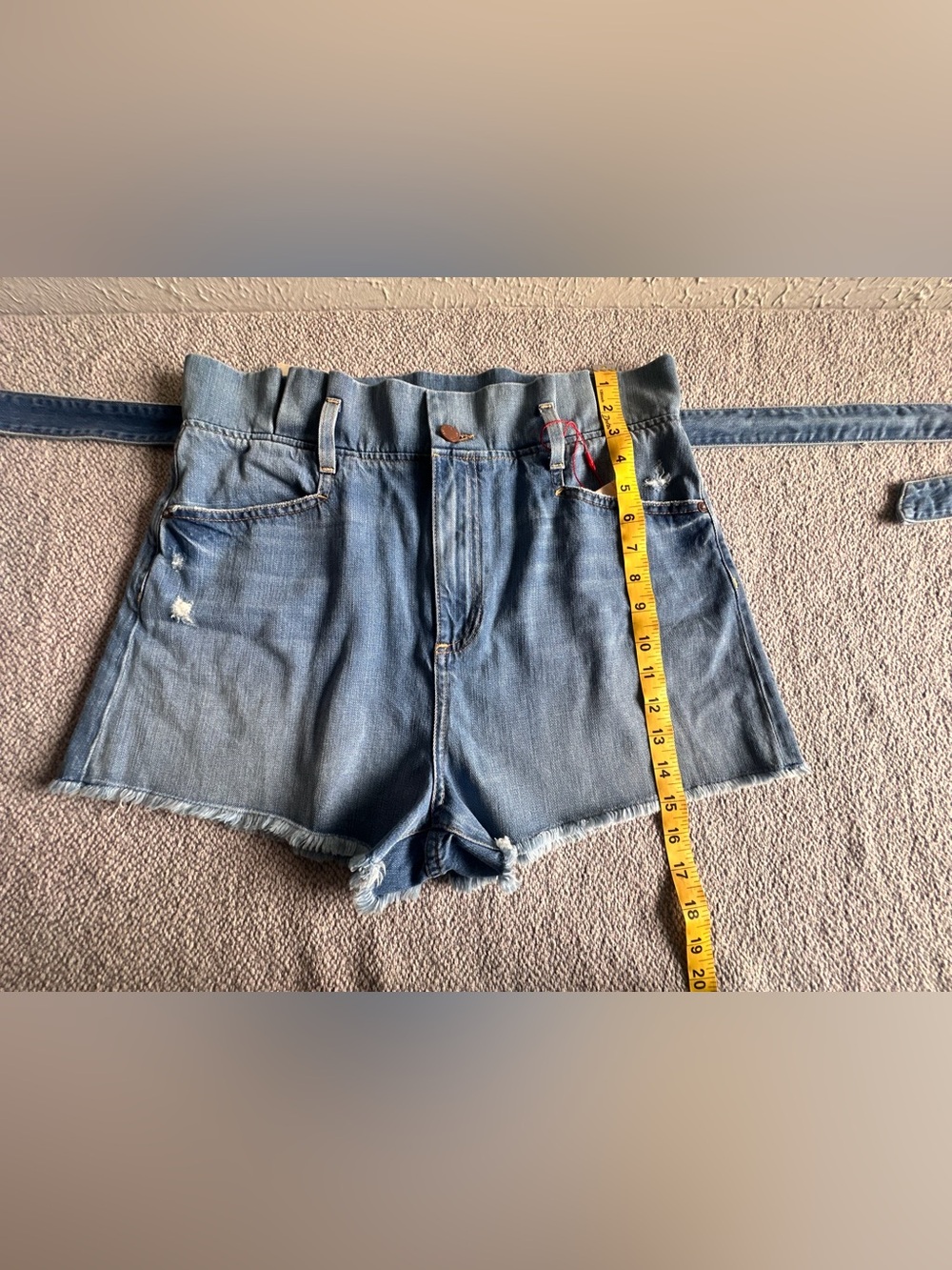 Alice + Olivia Paperbag Denim Shorts High Waist Belted
Distressed Sz 32 NWT - Picture 10 of 16